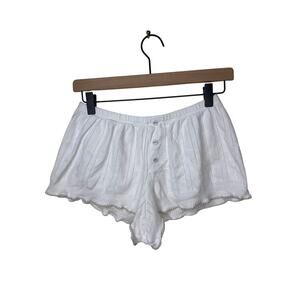 Pretties Venice Bloomers Shorts Cotton Pontille White Size Medium
